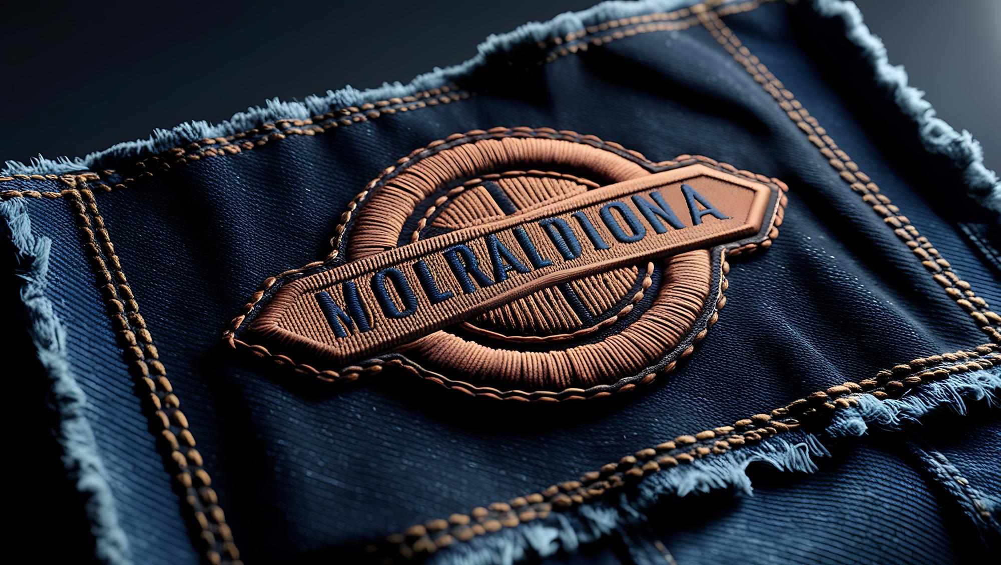 embroidered denim patch product